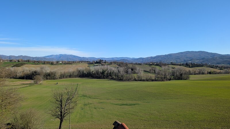 Pascoli e boschi attorno al podere.