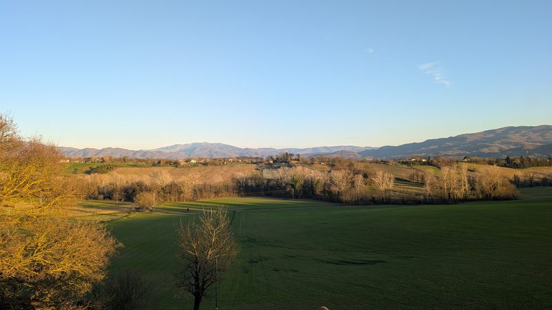 Vista sulla valle della Sieve dalle colline del Mugello